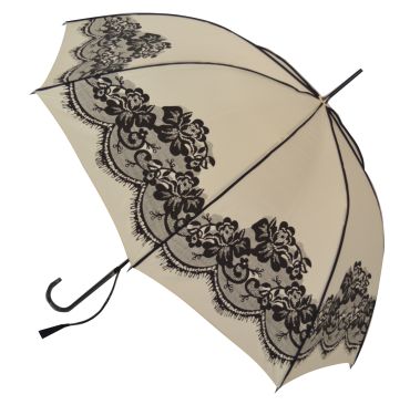 Boutique Vintage Print Umbrella Cream